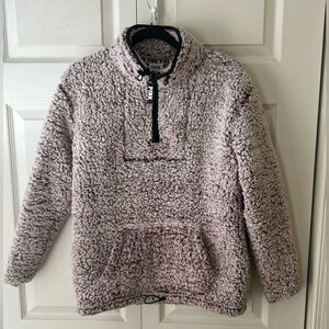 VS PINK Sherpa Quarter Zip Pullover